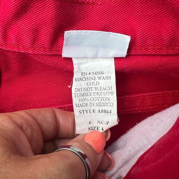 Vintage 90s Newport News Red High Waist Mom Jeans Size 4 - Picture 5 of 5